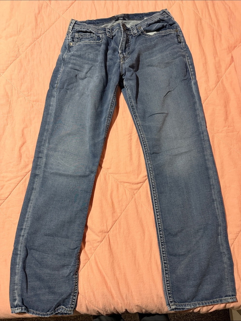 Silver Jeans Men's Straight Medium Blue Denim